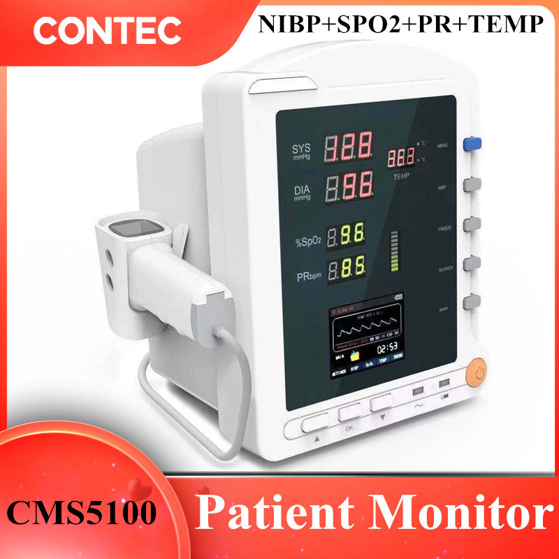 12 ICU Vital Signs Monitor Patient Monitor SpO2,NIBP,ECG,RESP,TEMP PR +  Gift US