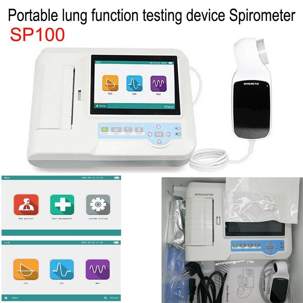 Spiromètre Portable SR008 Avec écran LCD Couleur - Appareil De Test De Fonction Pulmonaire - Neuf Sous Boîte