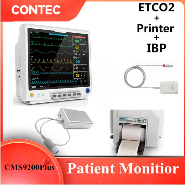 CO2 Patient Monitor Vital Signs Monitor 7 Parameters CMS9200plus +IBP+ETCO2+Printer CONTEC