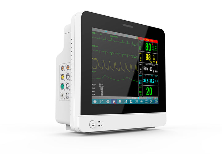 CMS9100PLUS VET 12.1'' color TFT LCD Screen Patient Monitor ECG, RESP, SpO2, PR, NIBP, dual-channel TEMP