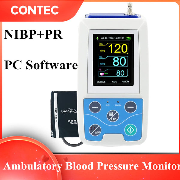 Ambulatory Blood Pressure Monitor NIBP Holter ABPM50 USB Software 24 Hour Record