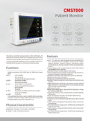 CMS7000 Portable Vital Signs ICU Patient Monitor 6-Parameter, CONTEC CE& FDA