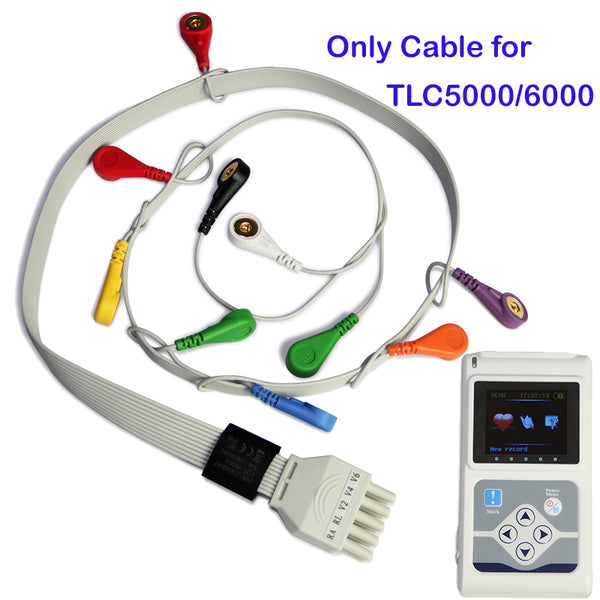 EU standard 12 leads ECG Cable for CONTEC ECG Holter TLC5000 TLC6000
