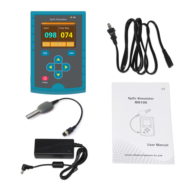 MS100 SpO2 Pulse Rate Blood Oxygen Simulator Pulse Oximeter reaction time