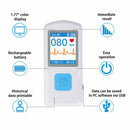 PM10 Portable ECG Monitor 1.77" color TFT LCD Display with Blue tooth Wireless Transmission