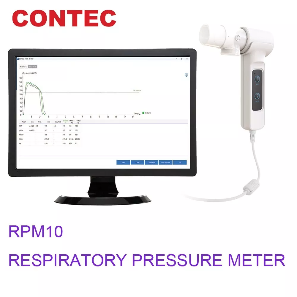 CONTEC RPM10 RESPIRATORY PRESSURE METER respiratory muscle MIP MEP PC ...