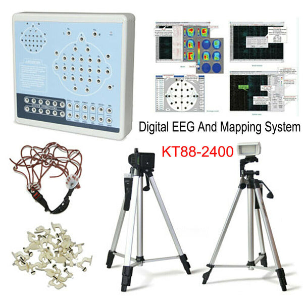 KT88-2400 Digital 24-Channel EEG and Mapping System+2 Tripods PC software