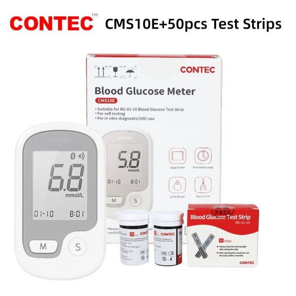 NEW Blood Glucose Monitor Starter Kit Glucometer Sugar Meter Diabetes 50 Strips