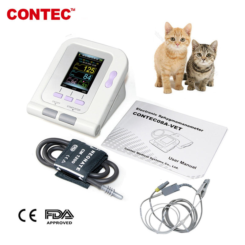 CONTEC08A Digital Veterinary Blood Pressure Monitor NIBP + SP02, PC Software, Dog/Cat ,CONTEC - contechealth