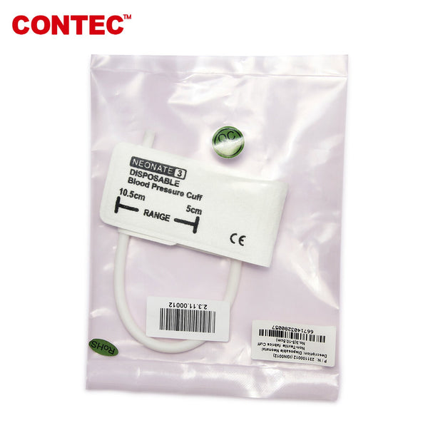 CONTEC Upper Arm Neonate/Pediatric BP Cuff Disposable 5-10.5CM (Veterinary Dog/Cat Cuff) - contechealth