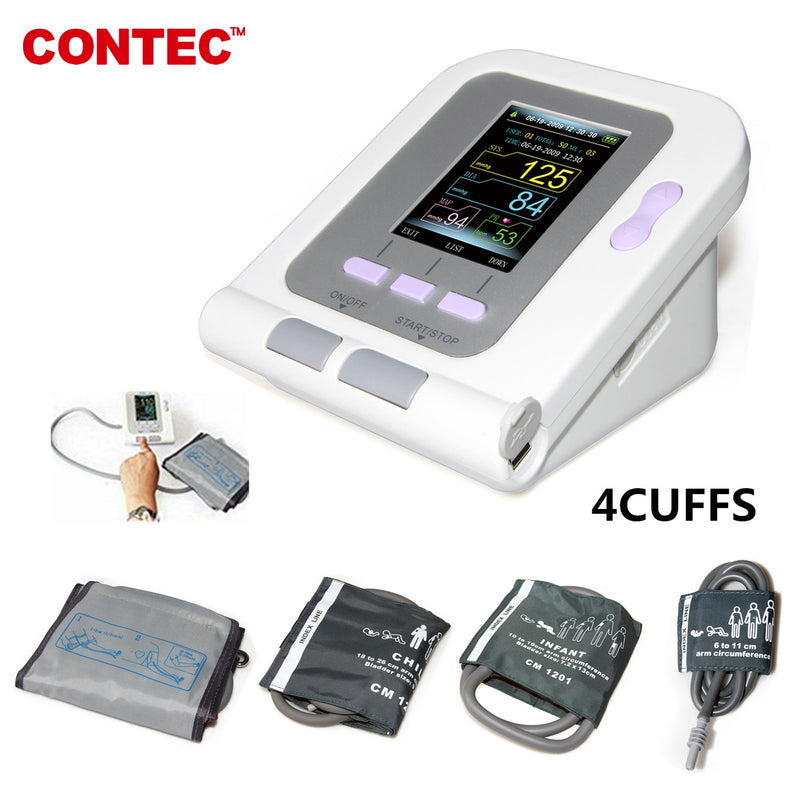 CONTEC Digital Blood Pressure Monitor CONTEC08A+Neonatal/Pediatrics/Child/Adult  4cuffs - contechealth
