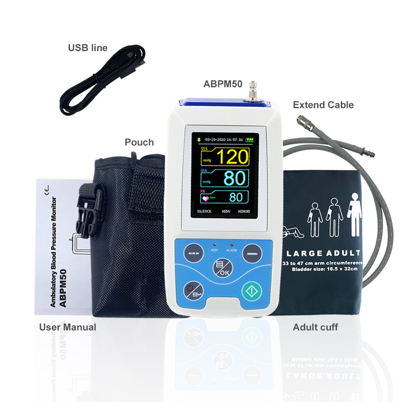 ABPM50 24H Ambulatory Blood Pressure Monitor with 3 cuffs child+adult+ –  CONTEC