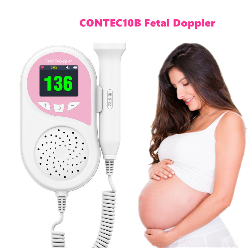 CONTEC10B New Pocket Fetal doppler 2Mhz handheld pregnant heart rate monitor baby monitor