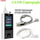 CONTEC CA10S End-tidal CO2 Capnograph Chargeable ETCO2+PR+SPO2+RESP rate adult child human use/ Animals Use