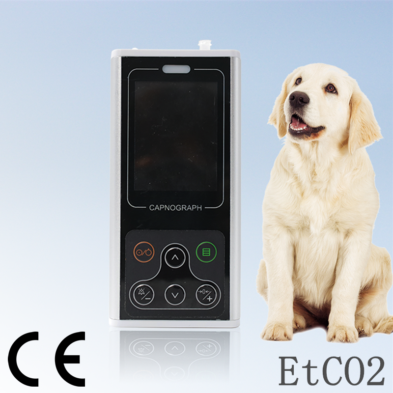 Vet ETCO2 Capnograph Respiration Rate End-tidal CO2 Monitor device for Animail