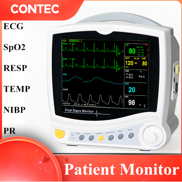 CONTEC  8'' color TFT LCD patient monitor ECG, RESP, SpO2, PR, NIBP,TEMP CMS6800