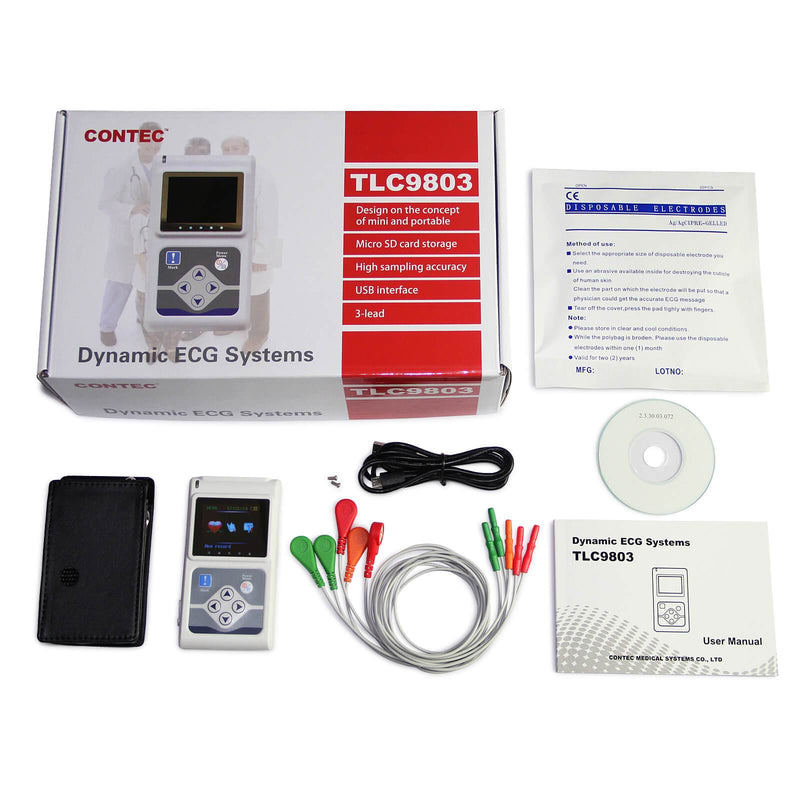 TLC9803 Dynamic ECG Systems Digital 3-lead 24-hour Analyzer Recorder System - contechealth