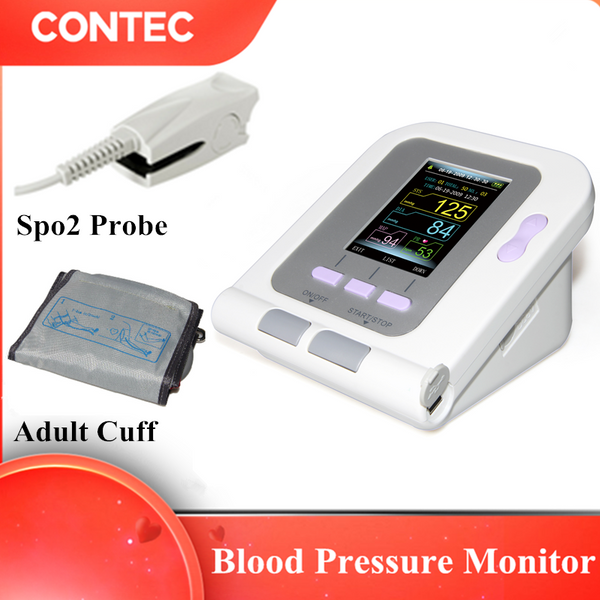 CONTEC Digital Blood pressure monitor Contec08A+SPO2 Sensor with Adult cuff&software