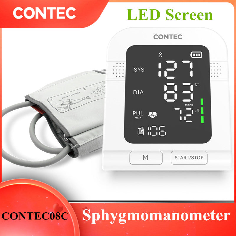 CONTEC LED electronic blood pressure monitor home use portable  sphygmomanometer