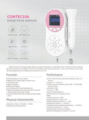 New Fetal Doppler CONTEC10A Baby Heart Beat Monitor Color LCD with 3Mhz Probe