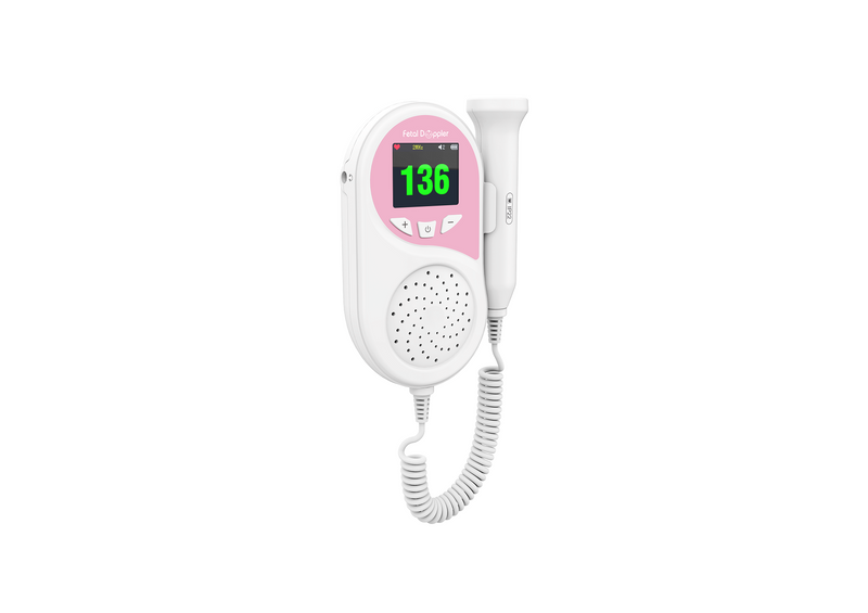 Fetal Heart Doppler LCD Pocket Prenatal Baby Sound Monitor Frequency 3MHz  Probe