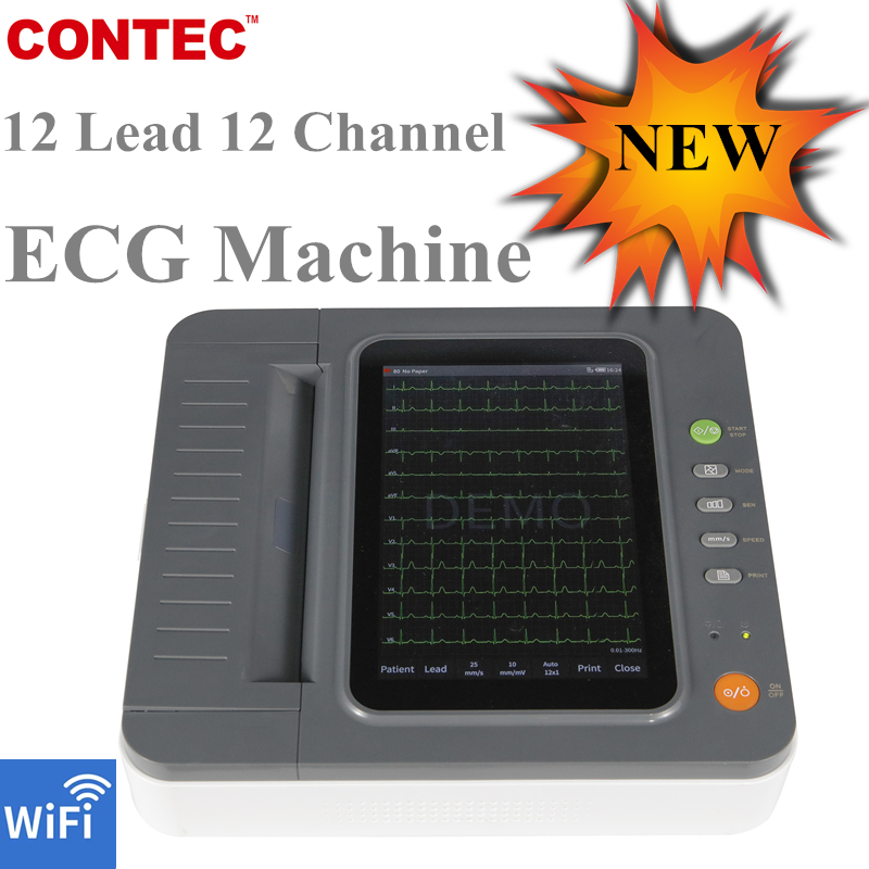 CONTEC E12 Digital Touch 12 channel ECG Machine EKG Electrocardiograph Printer