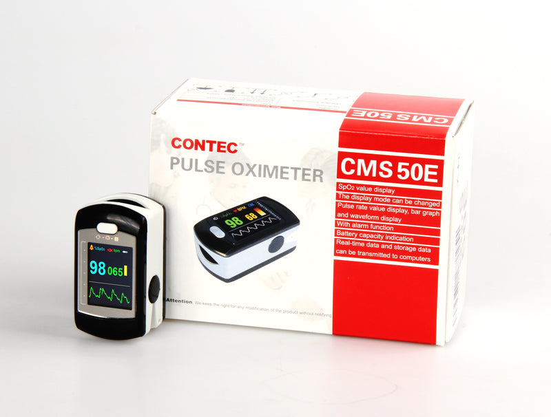 CMS50E Fingertip Pulse Oximeter Spo2 Monitor OLED Alarm ContecEurope