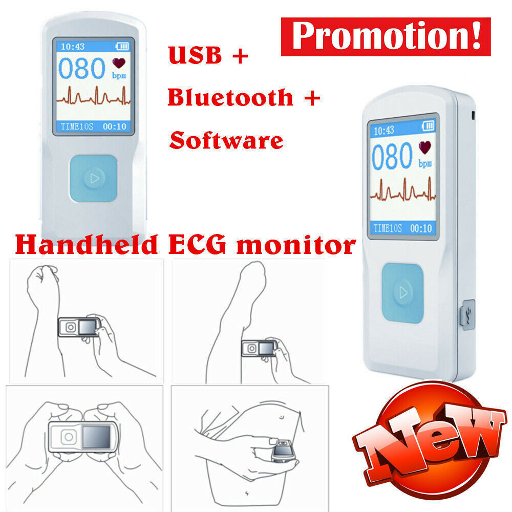 Portable Ecg Android CONTEC Handheld Portable (for iPhone & Android, Mac & Windows) EKG Mon ...