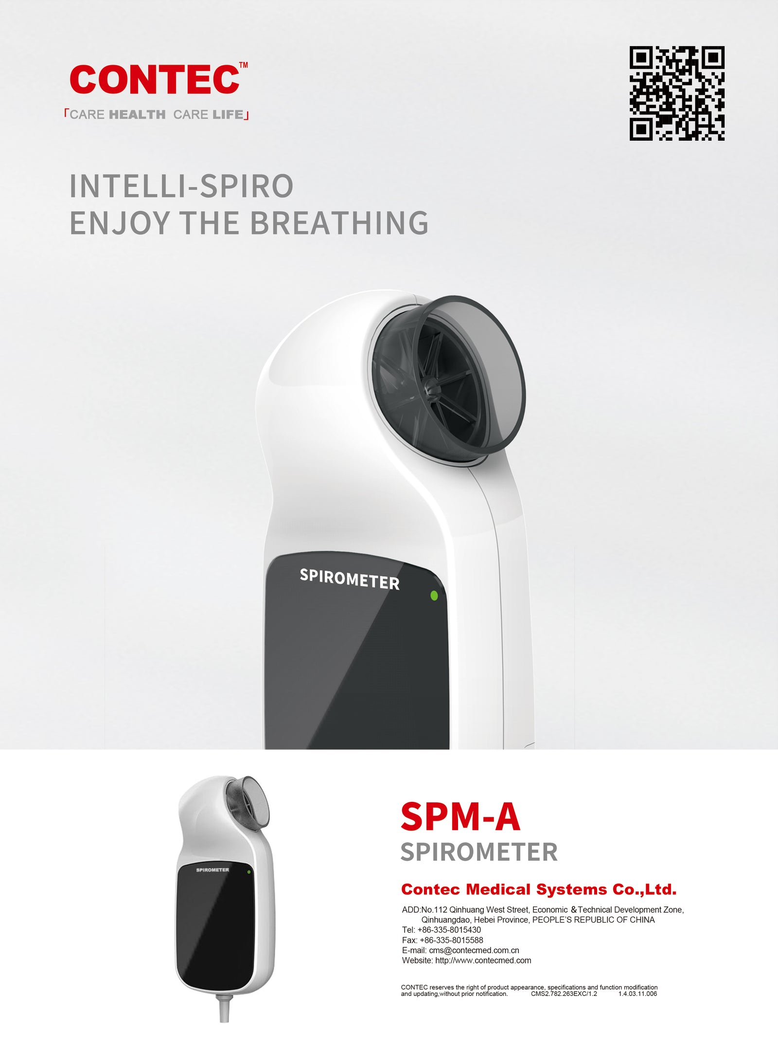CONTEC SPM-A Digital Pulmonary Function Spirometer Lung Volume Device ...