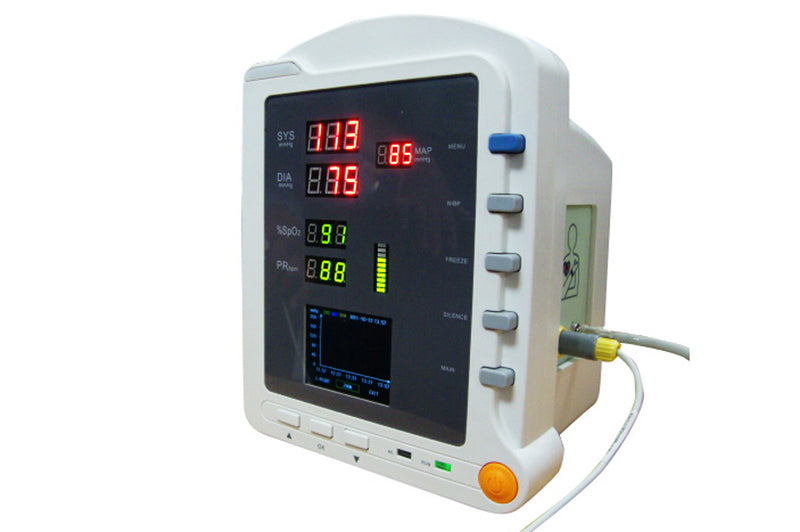 Contec CMS6500 5 Parameters Color Touch Screen Vital Signs ECG Patient Monitor + NIPB + SPO2 + RESP + Temperature
