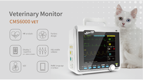 CONTEC 8" color Patient Monitor CMS6000 VET ICU CCU Vital Signs ECG,NIBP,SPO2,PR,TEMP
