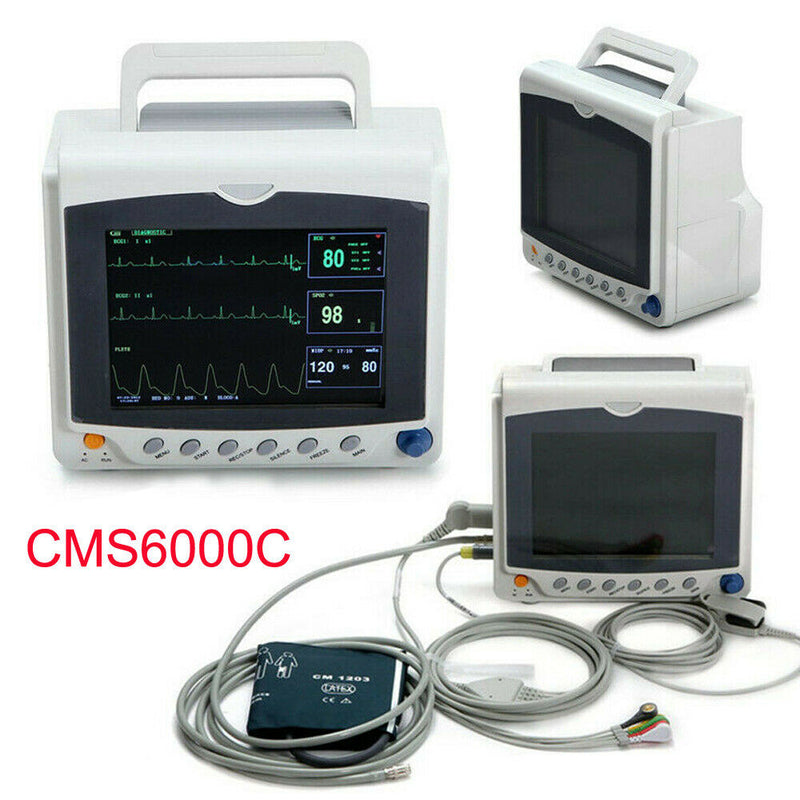 CMS6000C Portable Patient Monitor Vital Signs 6 parameters NIBP SPO2 P –  ContecEurope
