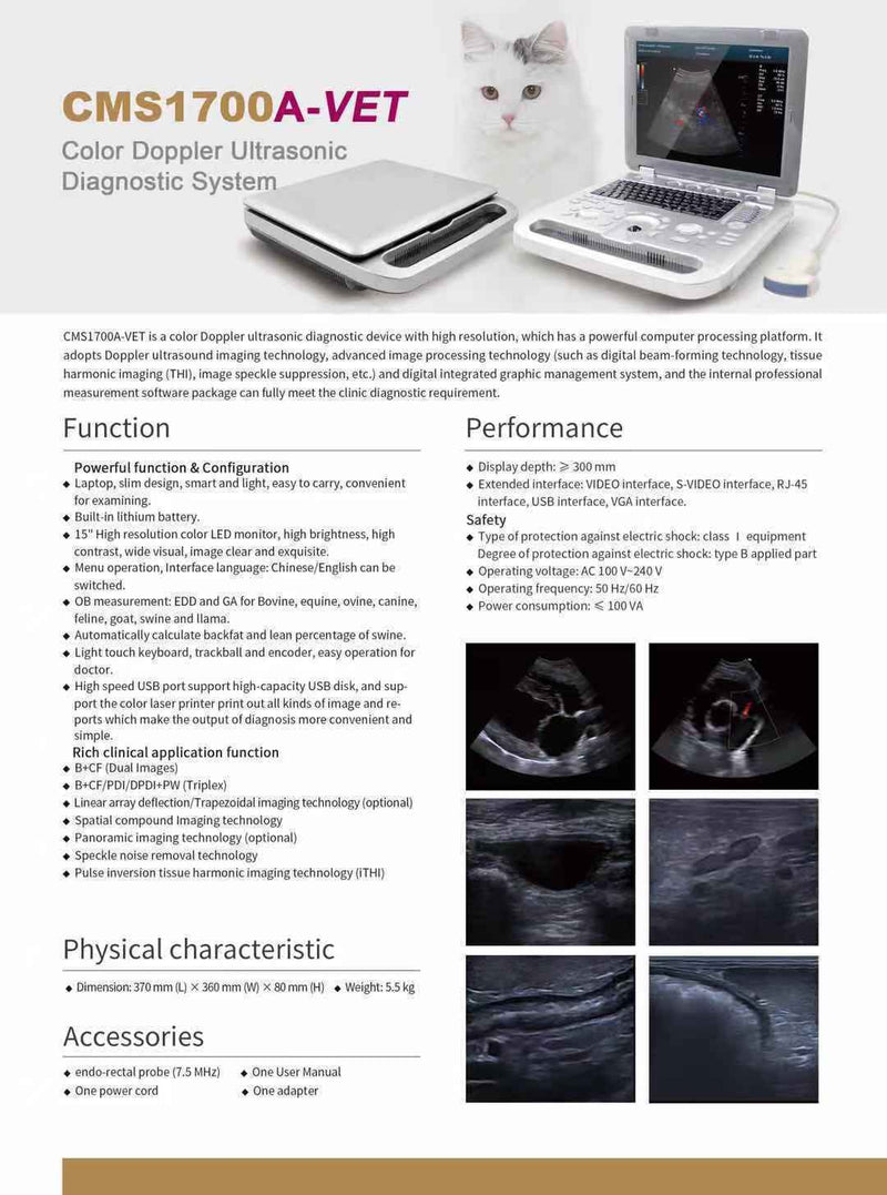 New Portable Laptop Machine Digital Ultrasound Scanner, Optional 2