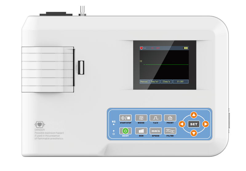 CONTEC Veterinary One Channel 12 Leads Portable ECG EKG Machine ECG100G VET,Printer