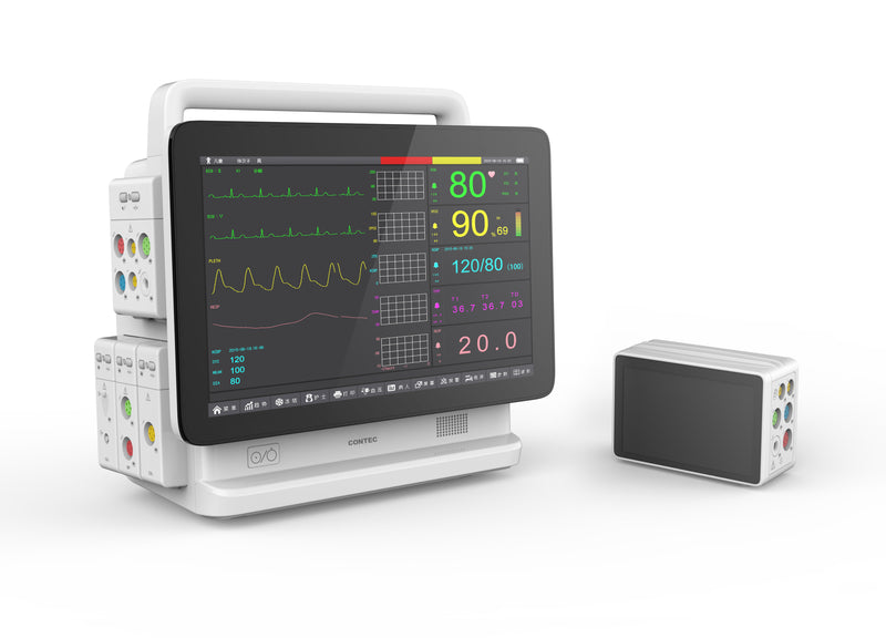 CONTEC TS13 Portable Patient Monitor ICU Display 6 Parameter Touch Screen ECG NIBP SPO2 TEMP RESP PR